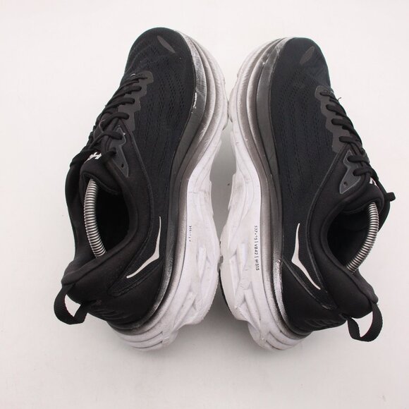 Hoka One One Bondi 8 Mens Size 11.5 EE Black Running Shoes Sneakers 1127953 BWHT - Picture 6 of 11